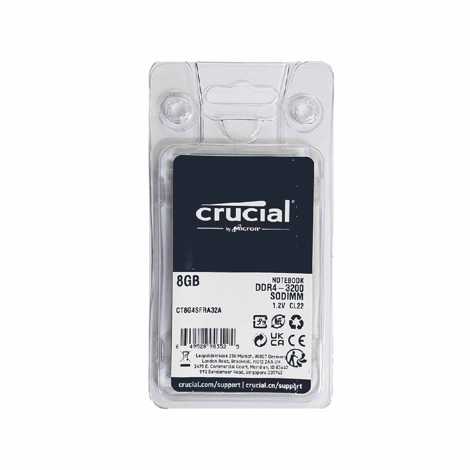 رم لپ تاپ کروشیال 8GB 3200